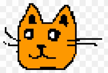 Cat face pixel art - Happy Emoji