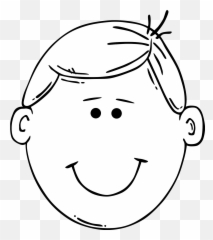Happy Man Face Clipart Black And White - Png Download Full Human Emoji