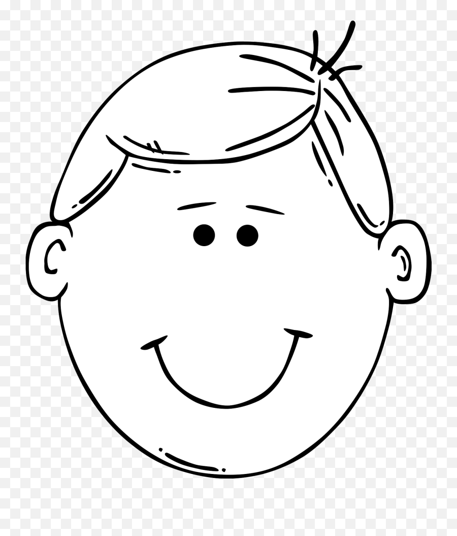 Happy Man Face Clipart Black And White - Png Download Full Human Happy Face Clipart Black And White Emoji,Goatee Emoji