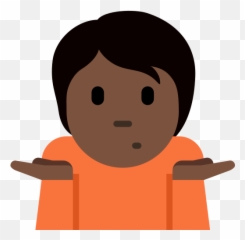 Person Shrugging Dark Skin Tone Emoji