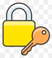 Locked With Key Emoji Clipart - Png And