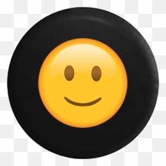 Smiley Smiling Face Text Emoji Yellow Jeep Camper Spare Tire Cover Custom Size -