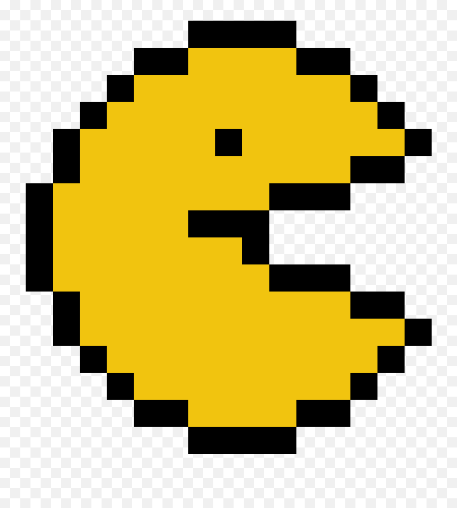 Pac - Pacman Pixel Art Minecraft Emoji,Text Emoticon