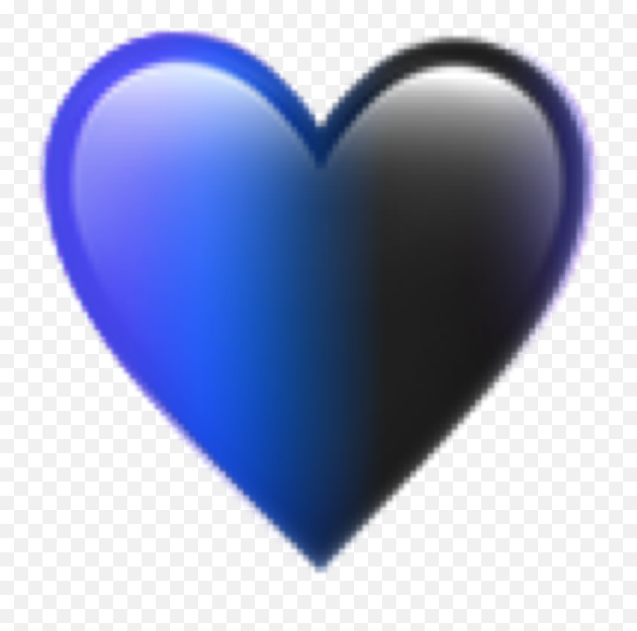 Freetoedit Heart Emoji Iphone - Black And Blue Heart Emoji,Love Emoji Iphone