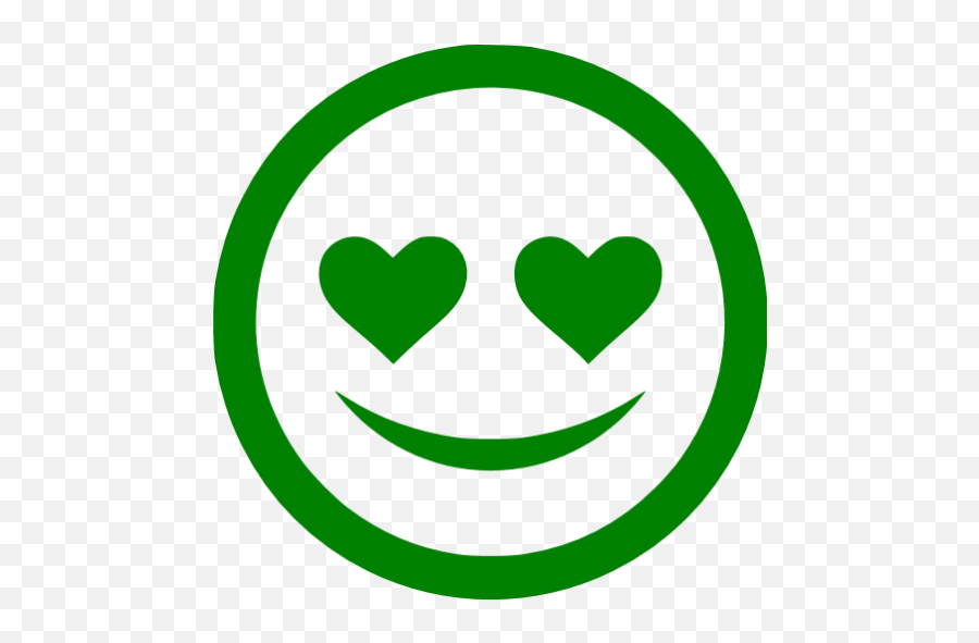 Free Green Emoticon Icons - Love Emoticons Black And White Emoji,Green Heart Emoticon