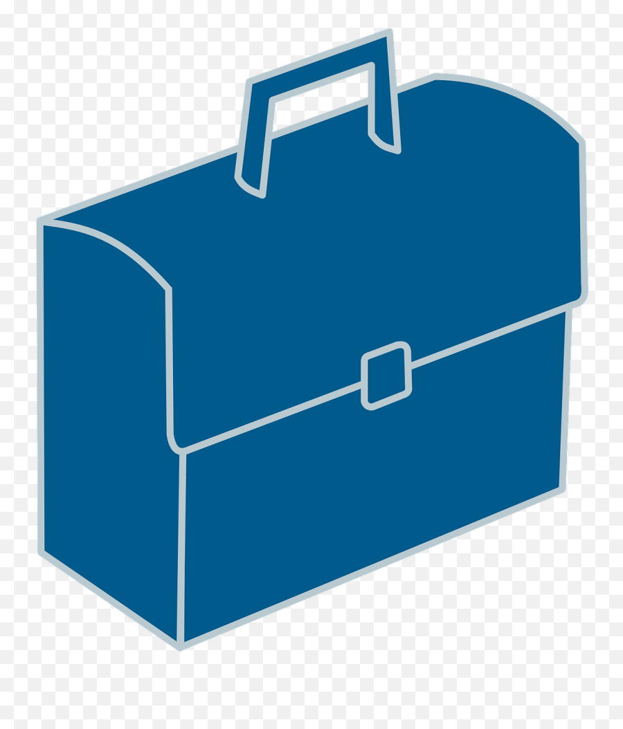 Briefcase Blue Business Bag Office - Brief Case Clipart Emoji,Briefcase Paper Emoji
