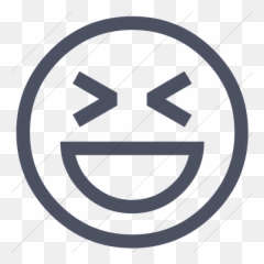 Classic Emoticons Smiling Face - Emoji Black And White Simple
