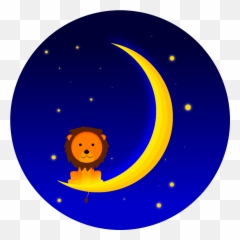 White Clip Art Transparent Library Book - Moon Leo Emoji