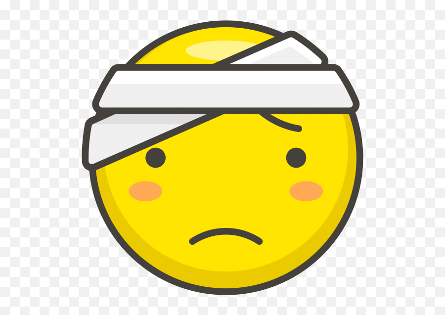 Face With Head Bandage Emoji Clipart - Head Bandage Cartoon Png,Smh Emoji