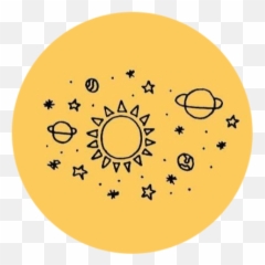 Sun Sunshine Yellow Yellowaesthetic Aesthetic - Sun Moon And Stars Clipart Black And White Emoji,Sunshine Emoji