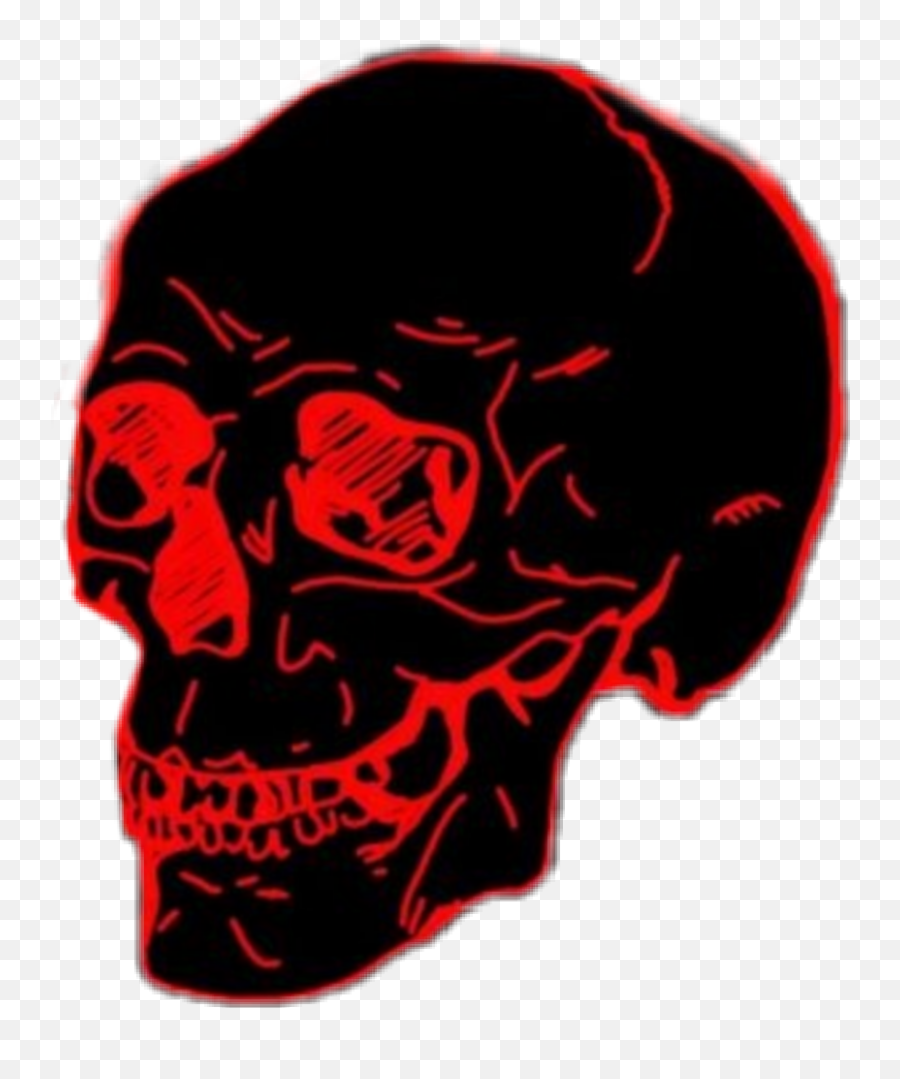 Skull Skullface Red Black Death Dead - Dead Skull Png Red Emoji,Dead Skull Emoji