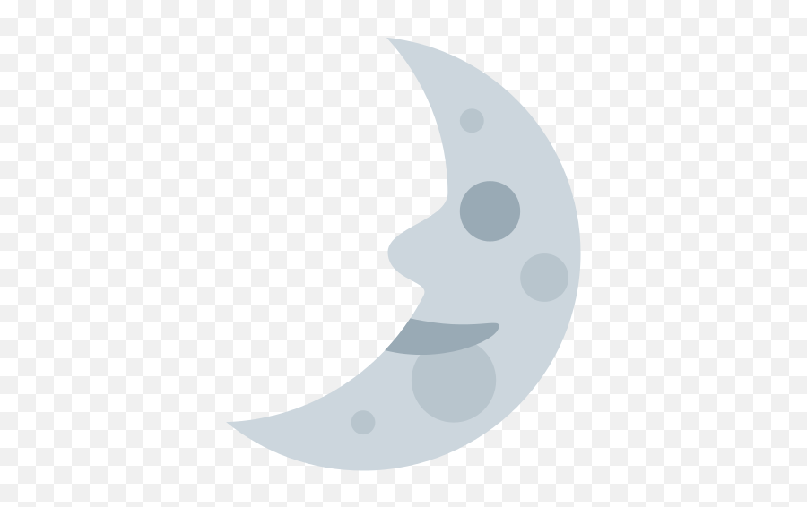 Twemoji 1f31b - Crescent,Moon Emoji Text