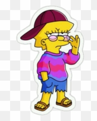 Cute Tumblr Transparent Overlay Stickers Sticker Tumblr - Redbubble Stickers Lisa Simpson Emoji,Simpsons Emojis