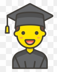 Student Emoji - Graduation Man Png