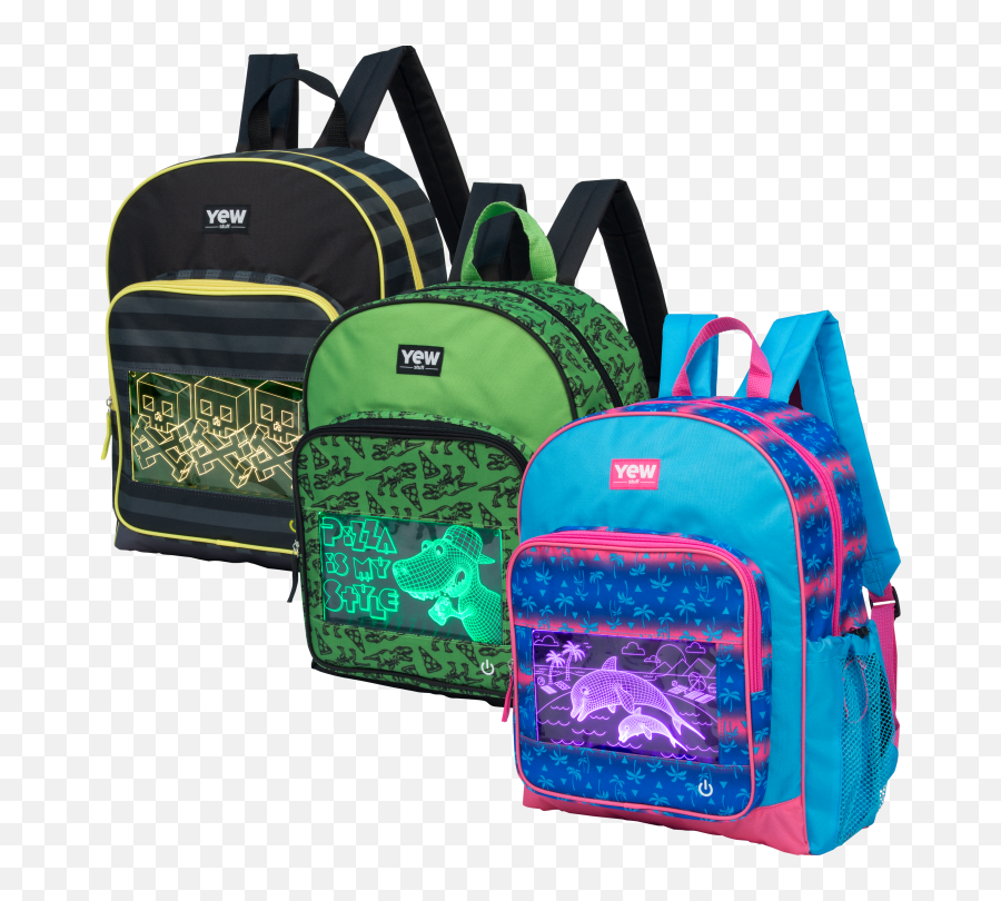 Pop Lights Color Changing Youth Backpacks - Hand Luggage Emoji,Emoji Backpack For Boys