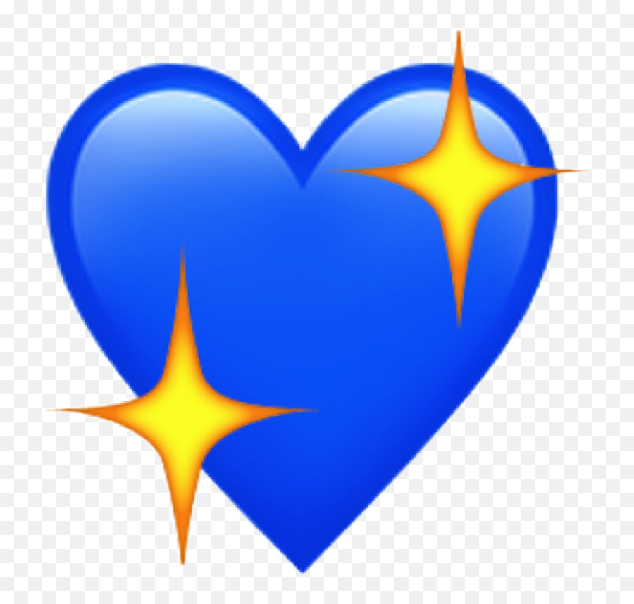 Freetoedit - Transparent Sparkle Heart Emoji,Blue Star Emoji