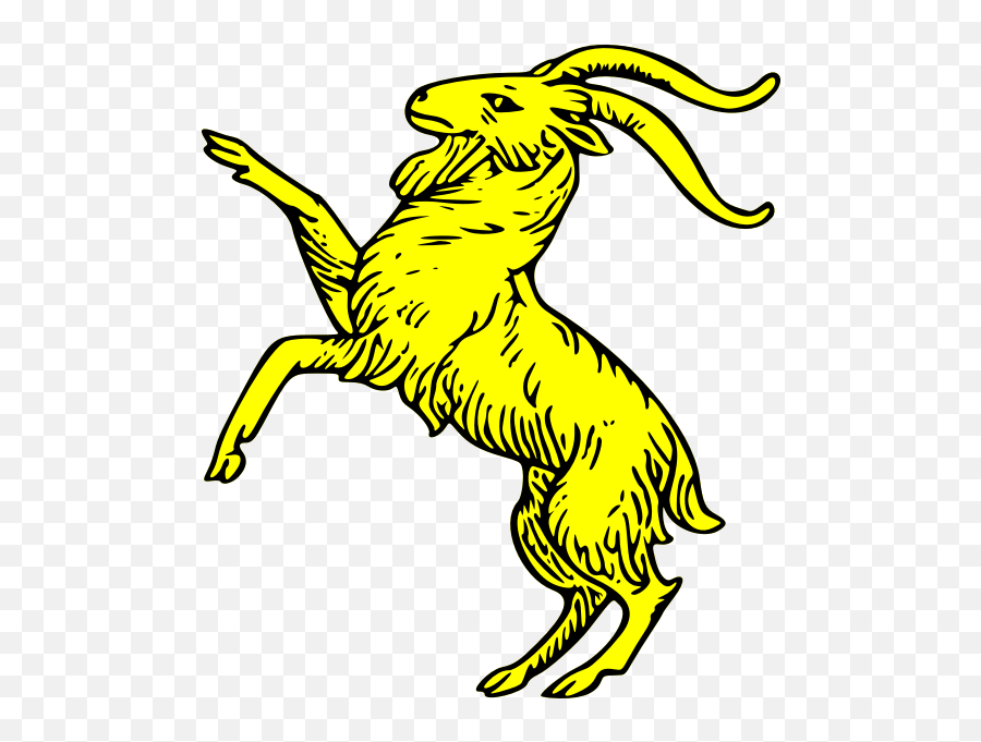Goat Rampant - Goat Coat Of Arms Emoji,Party Horn Emoji