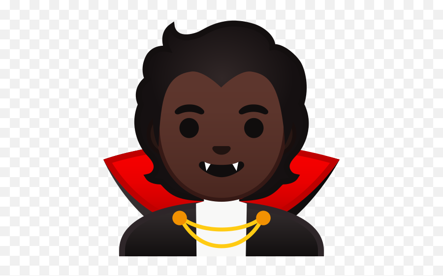 Dark Skin Tone Emoji - Vampire Emoji,Dracula Emoji