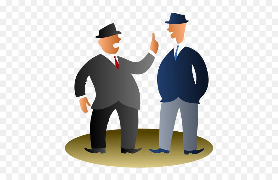 Two Office Guys Standing Vector Image - Two Guys Png Emoji,Funny Japanese Emoticons