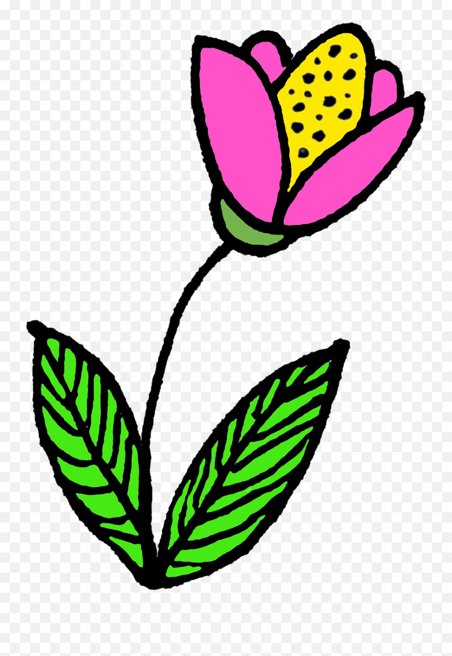 Drawing Flower Nosegay Nature Pink - Nosegay Drawing Emoji,Emoji Leaf And Pig