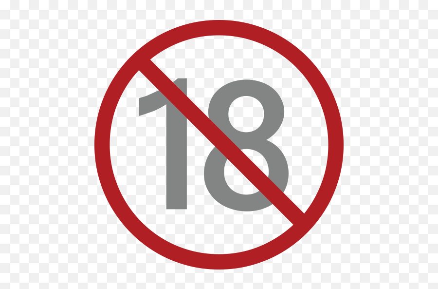 No One Under Eighteen Symbol Emoji For - South Africa Road Signs 80km H,Not 18 Emoji