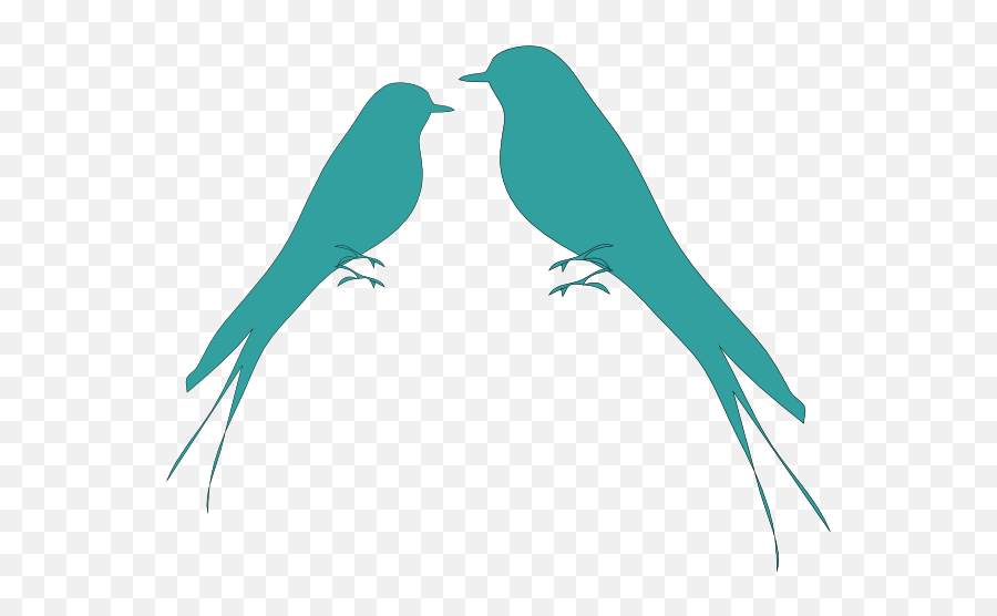 Lovebird Parrot Silhouette Clip Art - Teal Bird Clipart Emoji,Parrot Emoji