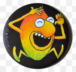 Gealey Graphics Mango Magnet Or Pin - Circle Emoji