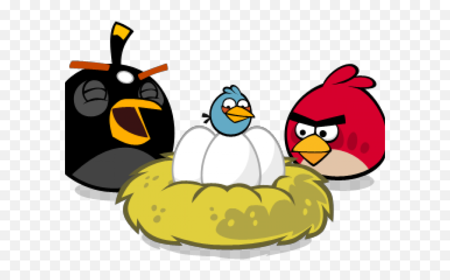 Download Hd Nest Clipart Angry Bird - Sandylion Angry Birds Angry Birds Eggs In Nest Emoji,Angry Birds Emojis