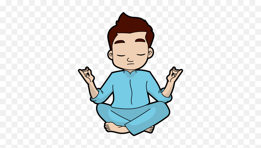 Cartoon Yoga Expert Man - Man Doing Yoga Cartoon Emoji,Emoji Shirt And Pants