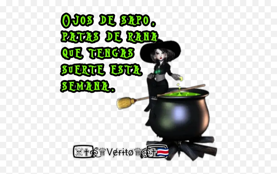 Brujitas Stickers For Whatsapp - Animated Witch Emoji,Frying Pan Emoji