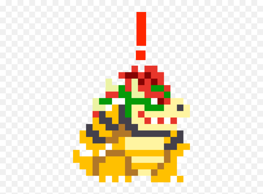 Mario Vs Bowser 1 1 - Pixel Art Bowser Emoji,Bowser Emoji