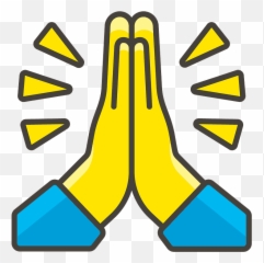 Folded Hands Emoji Clipart - Police Car Light