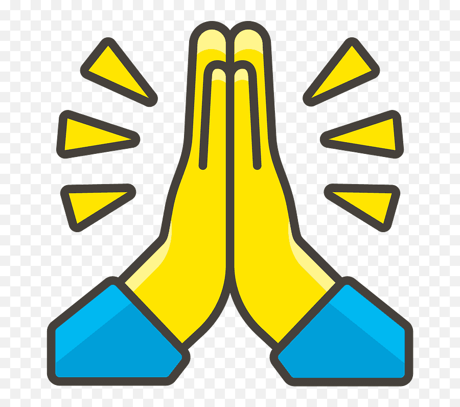 Folded Hands Emoji Clipart - Police Car Light Clipart,Hand Prayer Emoji