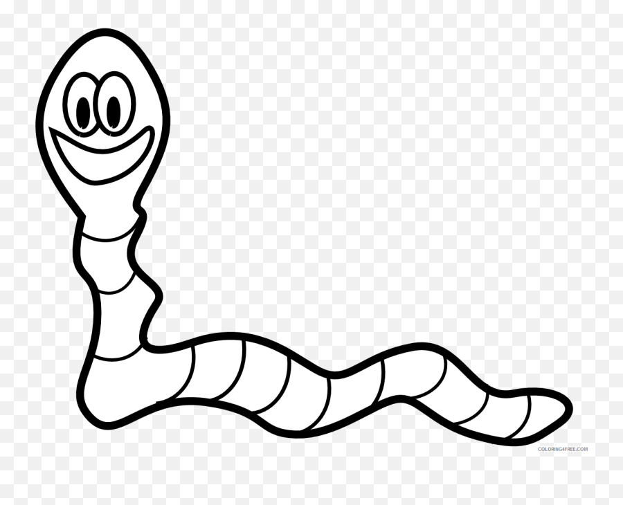 Worm Outline Coloring Pages 15 Worm Free Printable - Worm Clipart Black And White Emoji,Worm Emoji