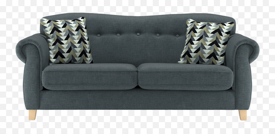 Chenille Fabric Sofa - Flared Arm Emoji,Couch Emoji