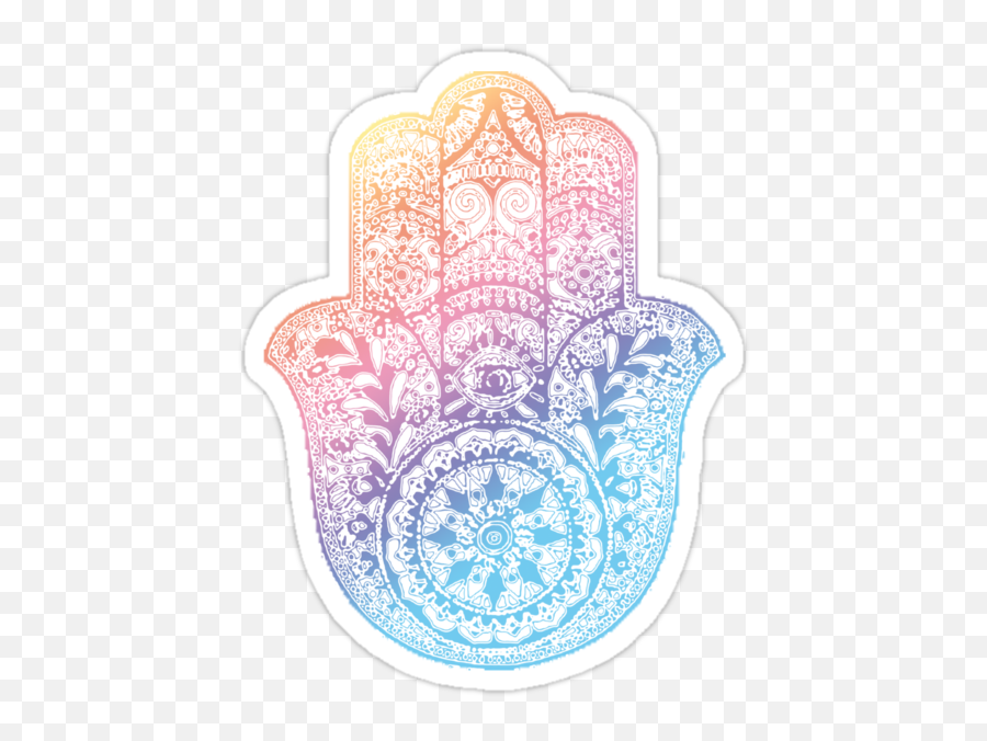 Find Me More And More Stickers Stickers - Mandala Hamsa Hand Design Emoji,Shrug Emoticon Tumblr