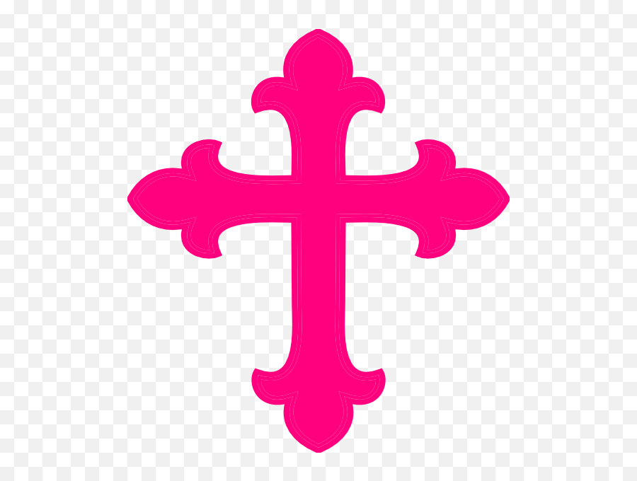 Pink Cross Clipart - Sign Of The Cross Symbol Emoji,Orthodox Cross Emoji