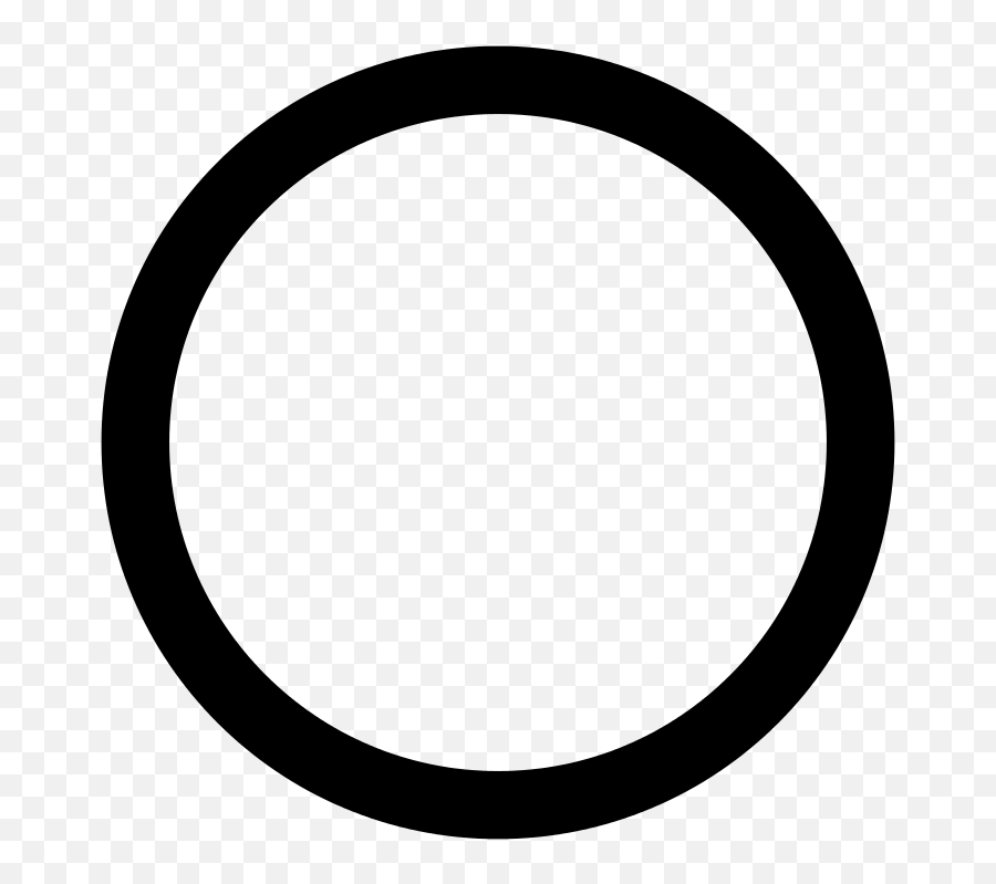 Full Moon Symbol - Hollow Black Circle Png Emoji,Moon Emoji
