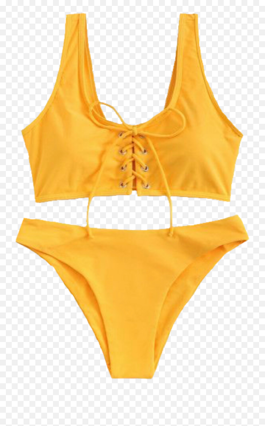 Bikini Yellow Swim Pool Swimwear Cute - Swimsuit Bottom Emoji,Swimsuit Emoji
