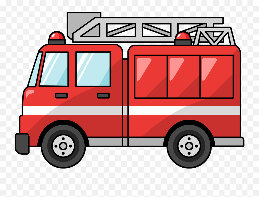 Fire Truck Free To Use Clip Art 2 - Fire Truck Cartoon Png Emoji,Firetruck Emoji