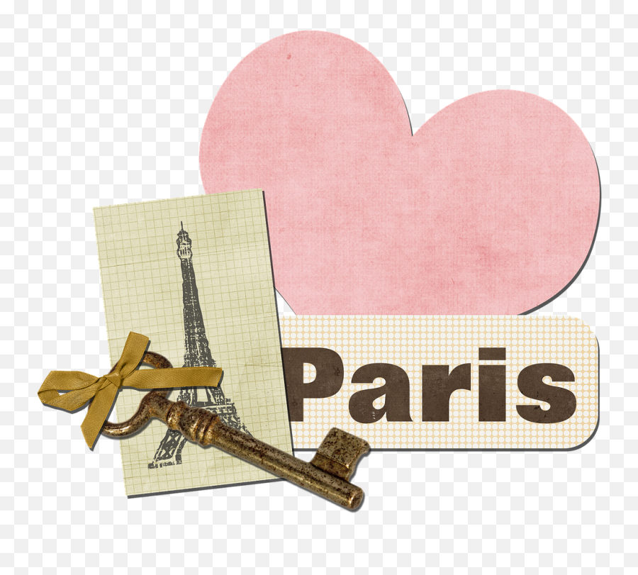 Vintage Valentine Heart Paris Love - Vintage Love Sticker Png Emoji,Heart And Gun Emoji