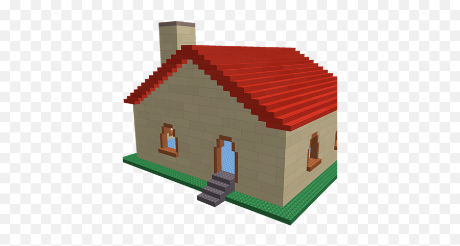 Old Classic House - Classic Roblox House Model Emoji,House Emoticon