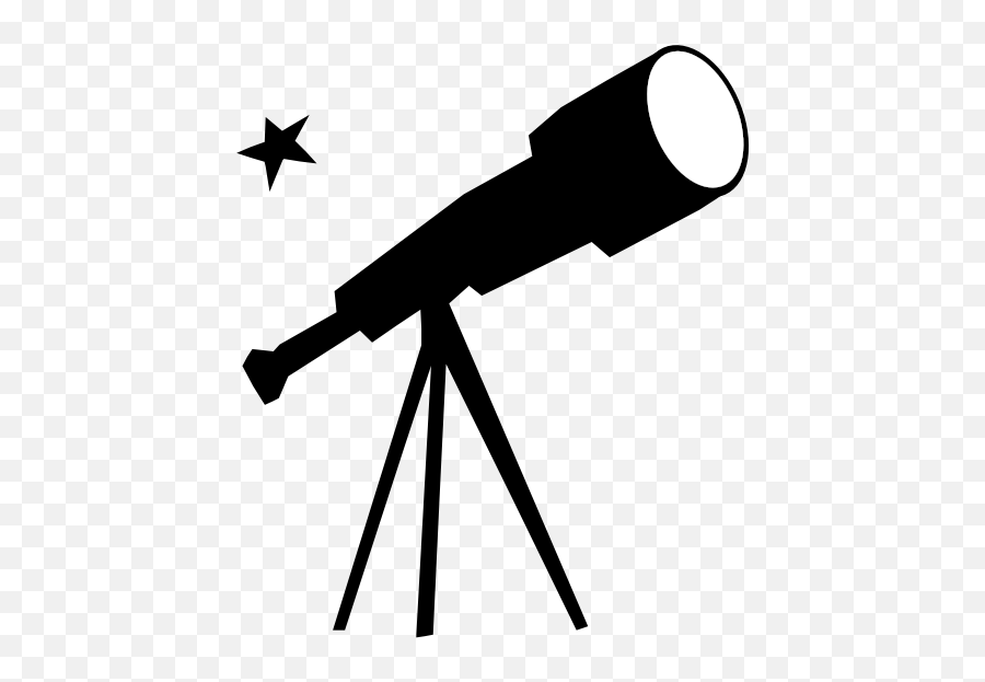 Telescope2 - Telescope Black And White Emoji,Star Gun Bomb Emoji