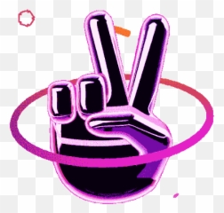 Peace Out Victory Hand Emoji Gif - Transparent Signs