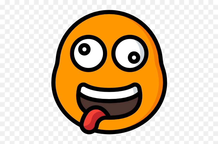 Crazy - Smiley Emoji,Crazy Emoji Face