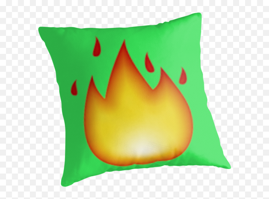 Download Flame Emoji Throw Pillows Nojams Redbubble,Flame Emoji Png