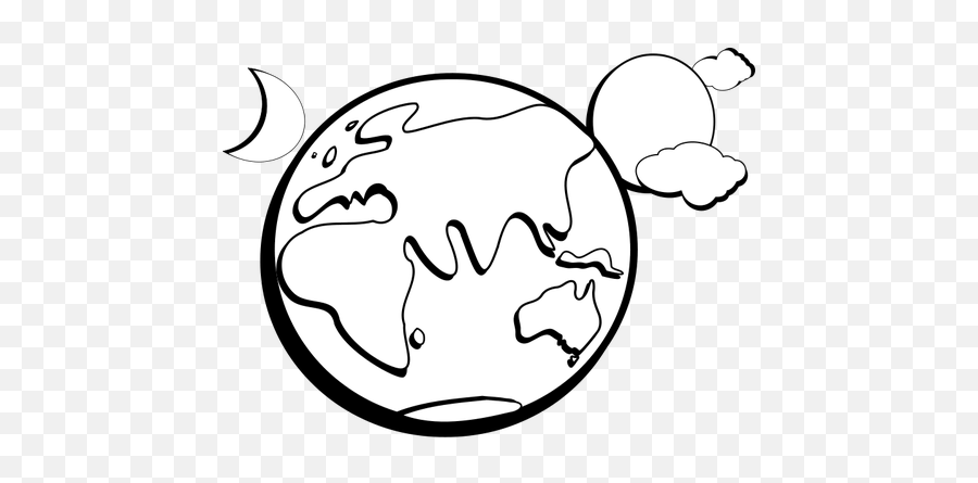 Aussie Earth Outline Vector Drawing - Creation Story Clip Art Emoji,Kawaii Emoji