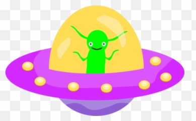 Flying Saucer With An Alien Inside - Desenho De Disco Voador Emoji,Witch Hat Emoji