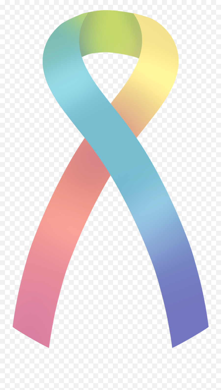 Rainbow Ribbon For Autism Pastel - Circle Emoji,Autism Puzzle Piece Emoji