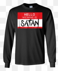 Funny Halloween Hi Iu0027m Satan Evil Horror Dark Humor T - Shirt Emoji